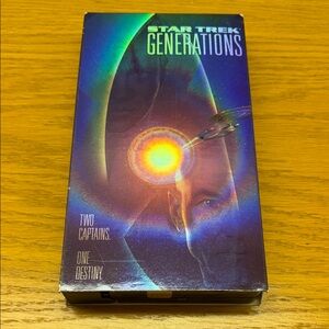 Star Trek Generations VHS Movie - Blue/Purple Sci‑Fi Cover